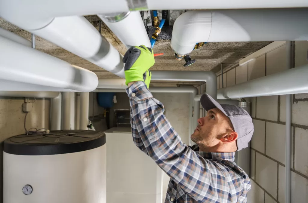 A skilled technician from MESA PLUMBING providing plumbing & HVAC services in Boulder County, CO. Ensuring top-notch service for residential and commercial properties.