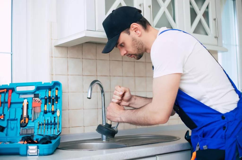 A skilled technician from MESA PLUMBING providing top-quality plumbing & HVAC services in Broomfield County, CO, ensuring excellent results for residential and commercial properties.